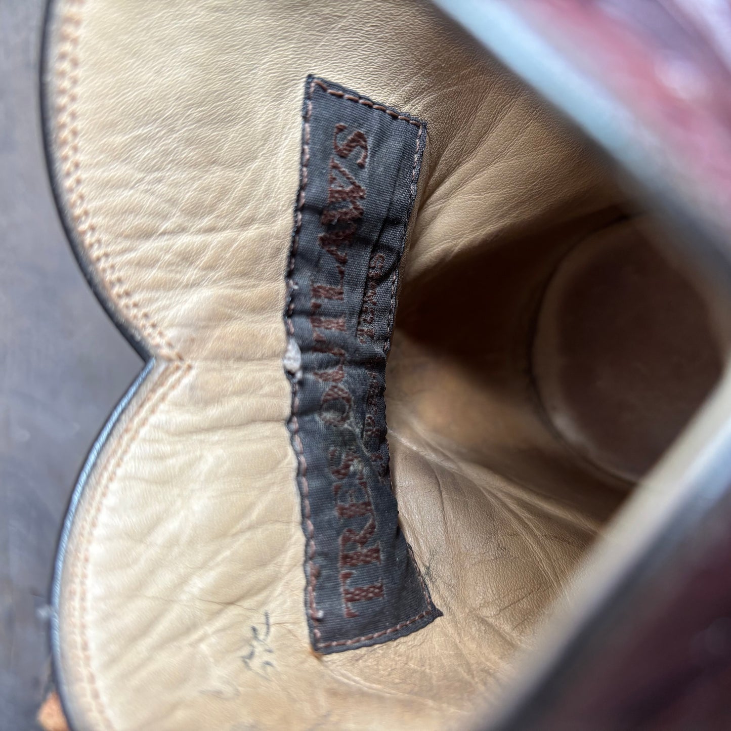 Tres Outlaws Goat Leather Two-Tone Ankle Boot