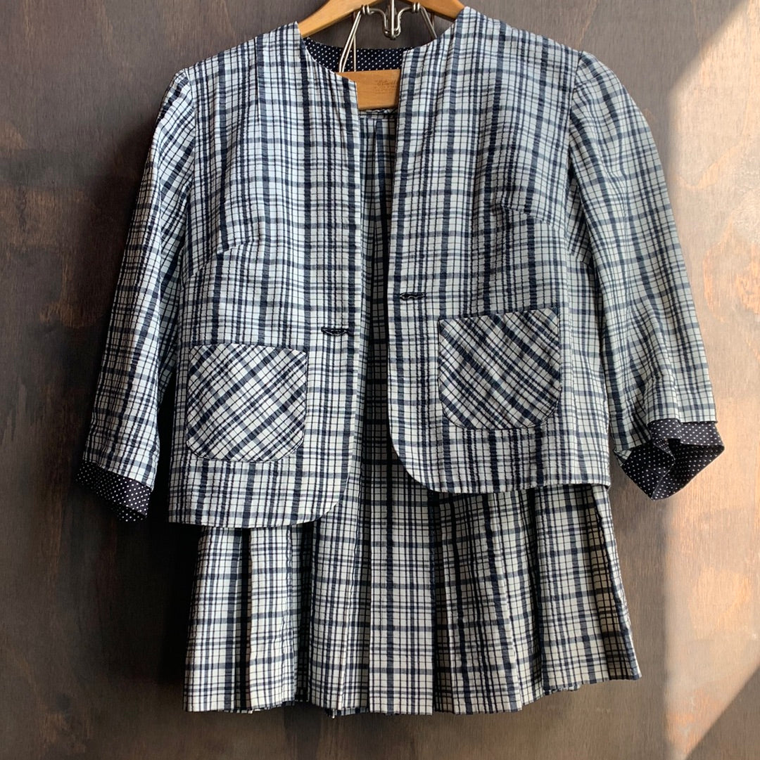 Jonathan Logan Plaid Top and Skirt Set