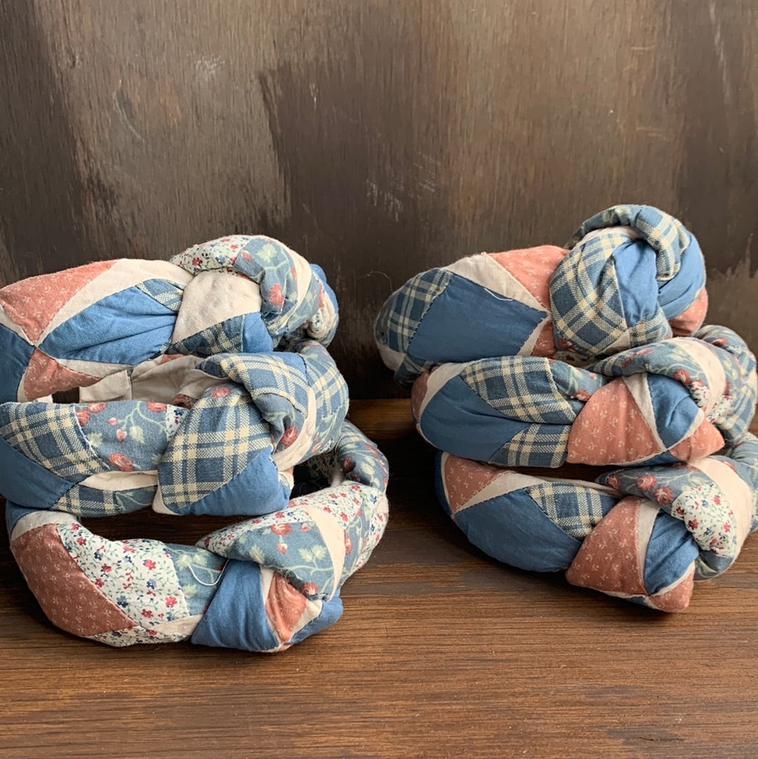 Vintage Blue & Pink Quilt Headbands