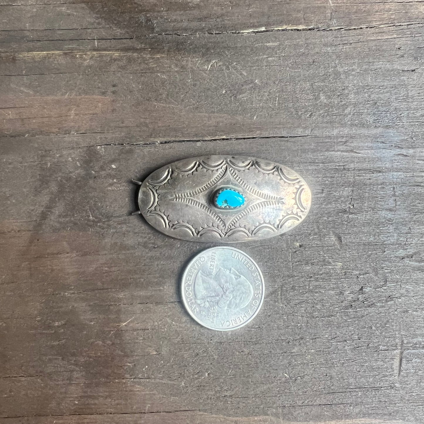 Silver and Turquoise Hat Pin