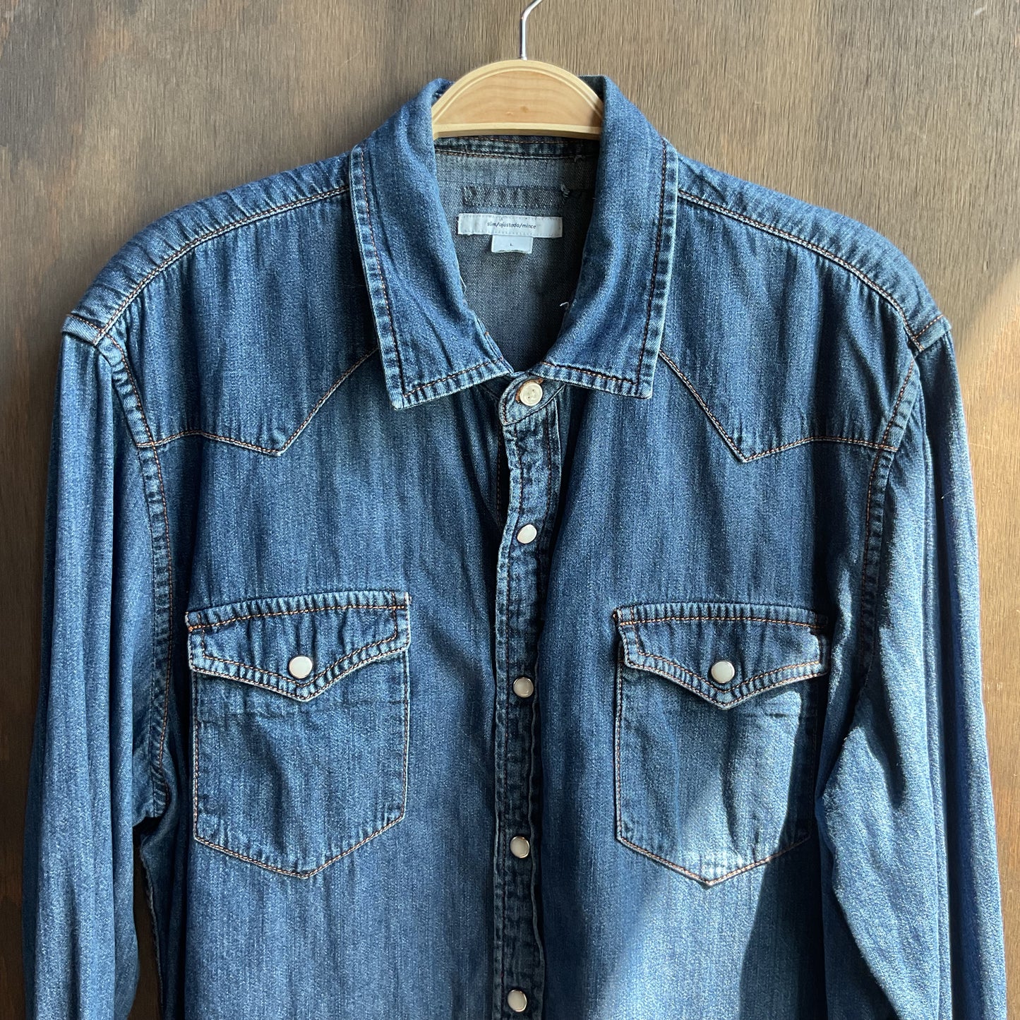 Denim Pearl Snap
