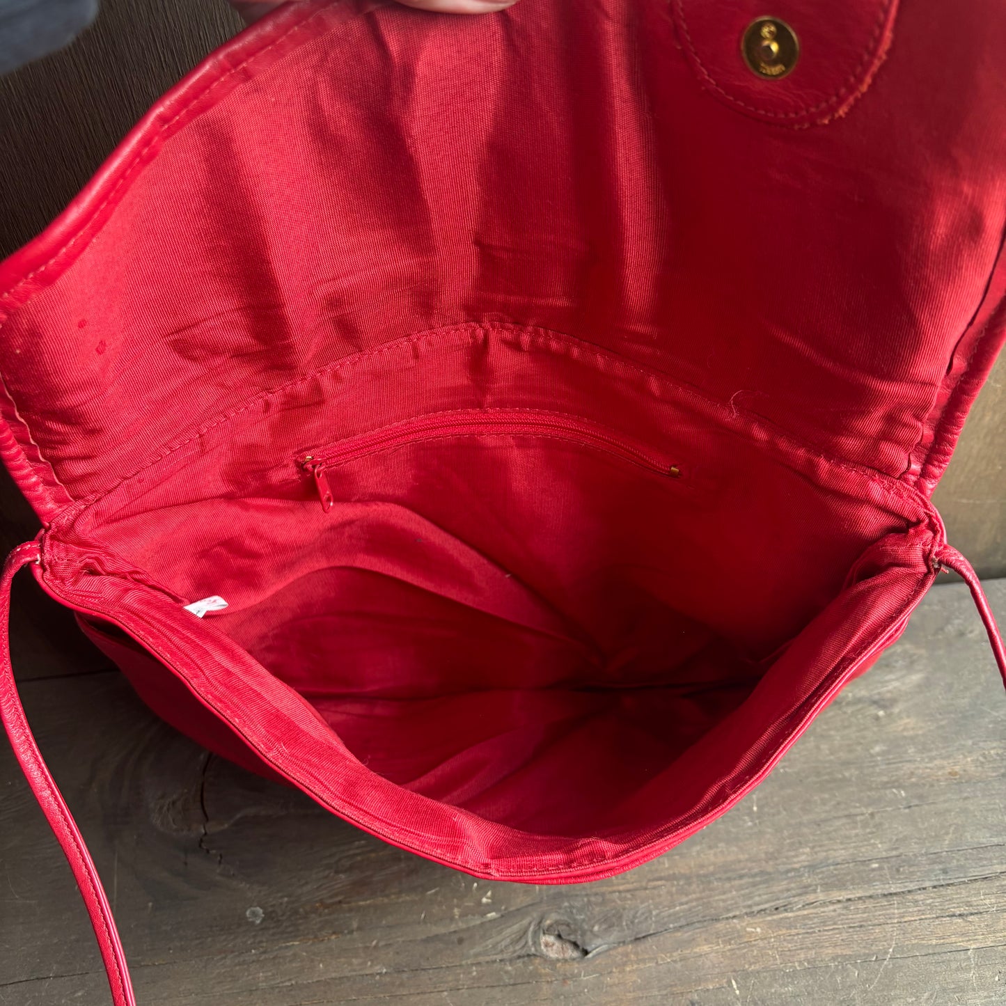 Vintage Red Leather Bag