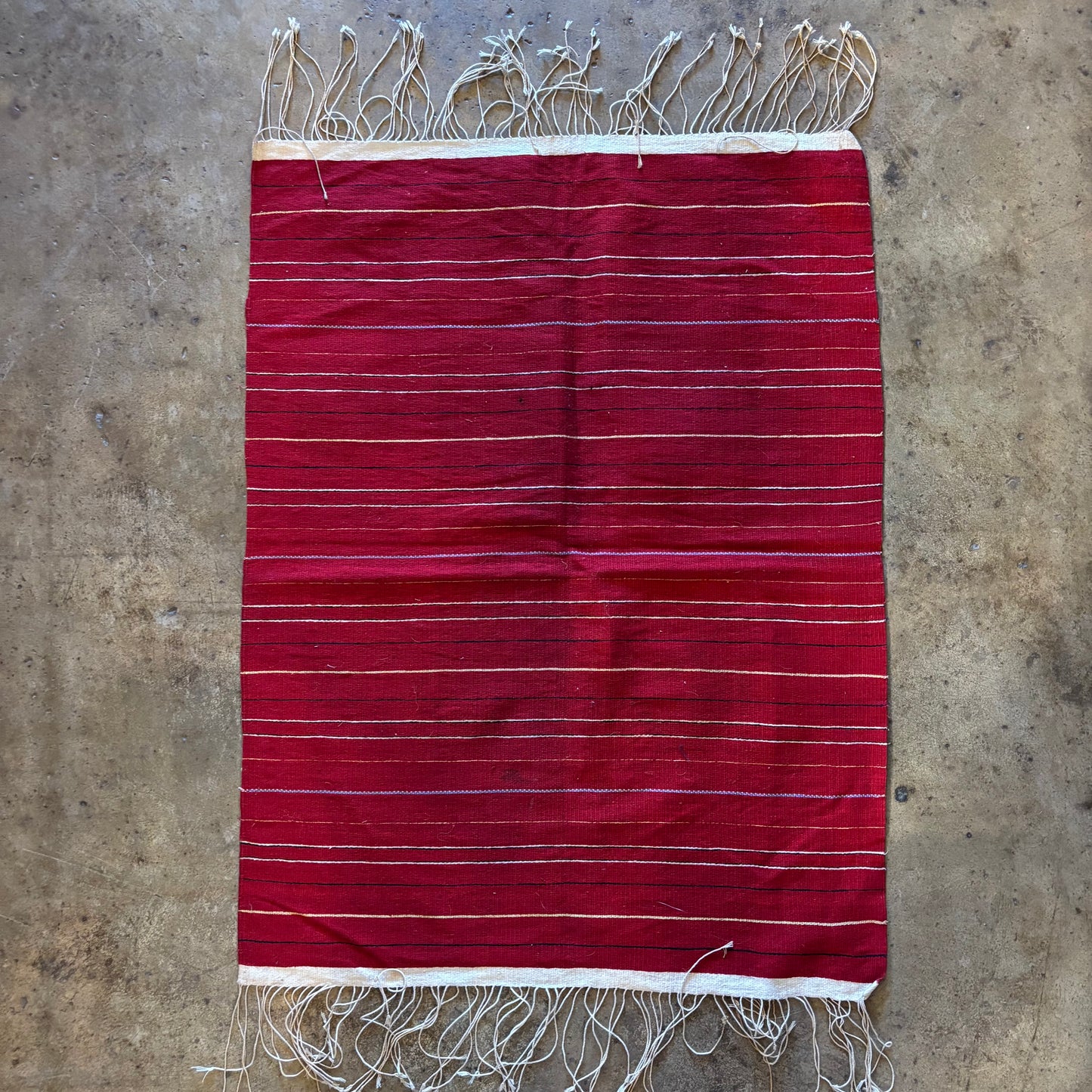 Red Woven Table Runner