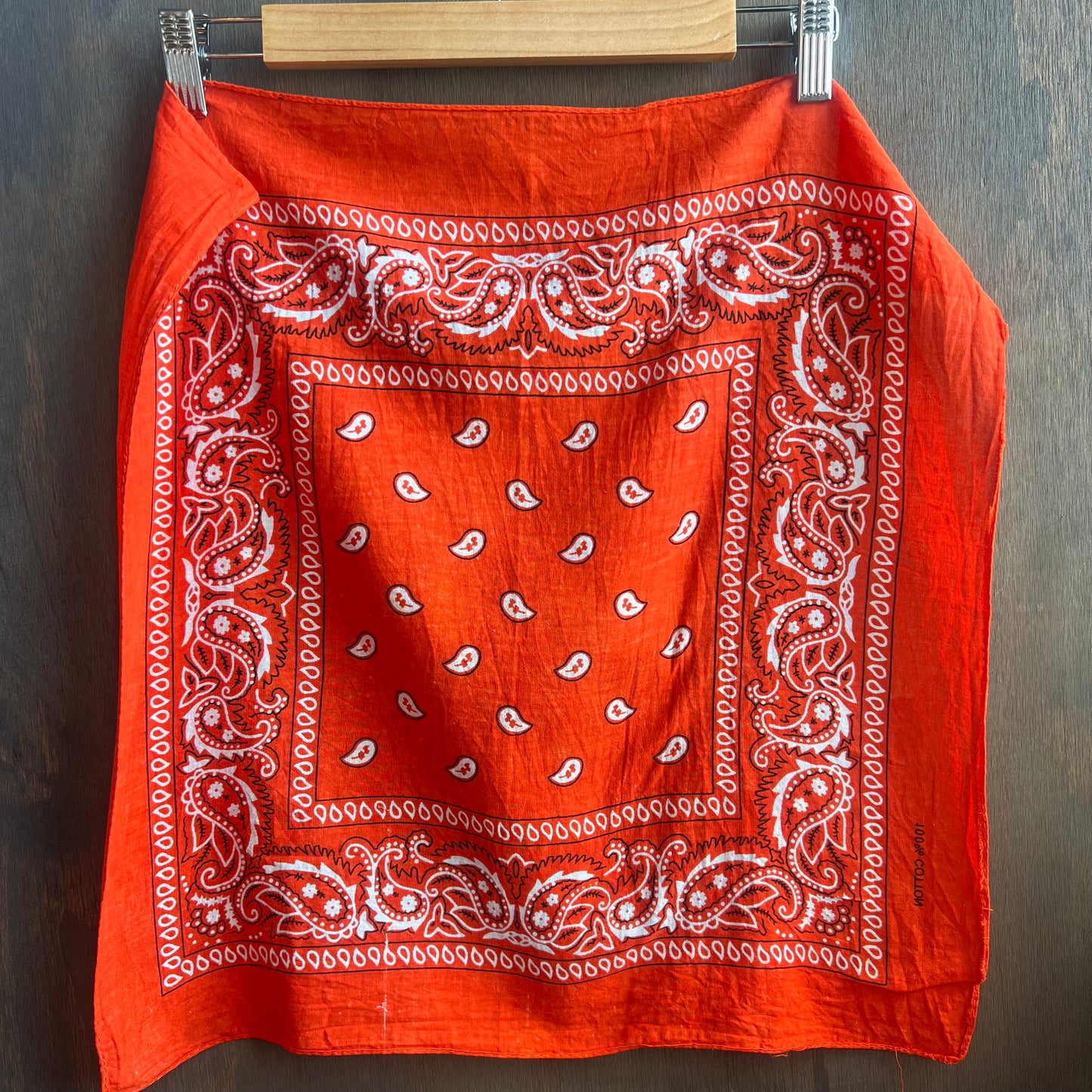 Orange Paisley Bandana