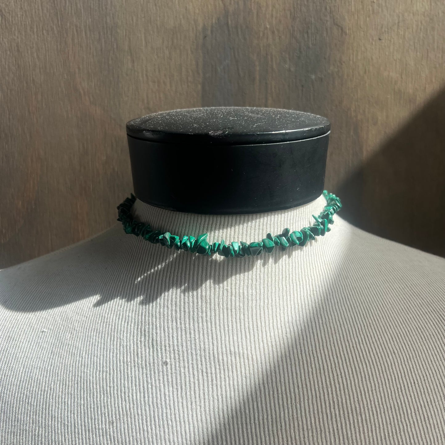 Malachite Chip Beaded Necklace