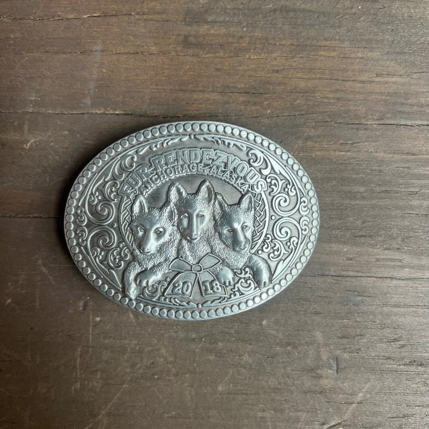 Fur Rendezvous Silver Belt Buckle