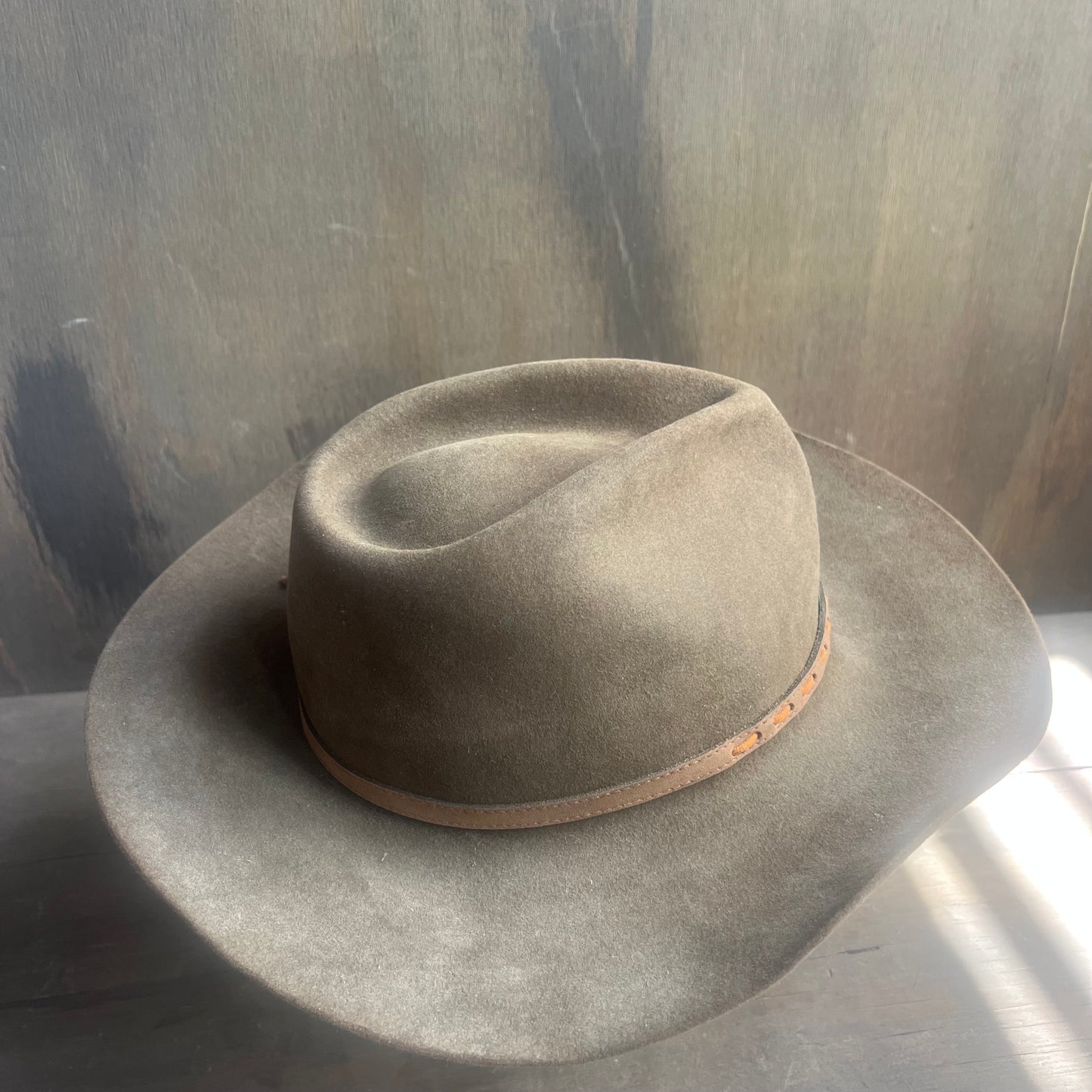 Resistol Vintage Brown Hat with Leather Hat Band