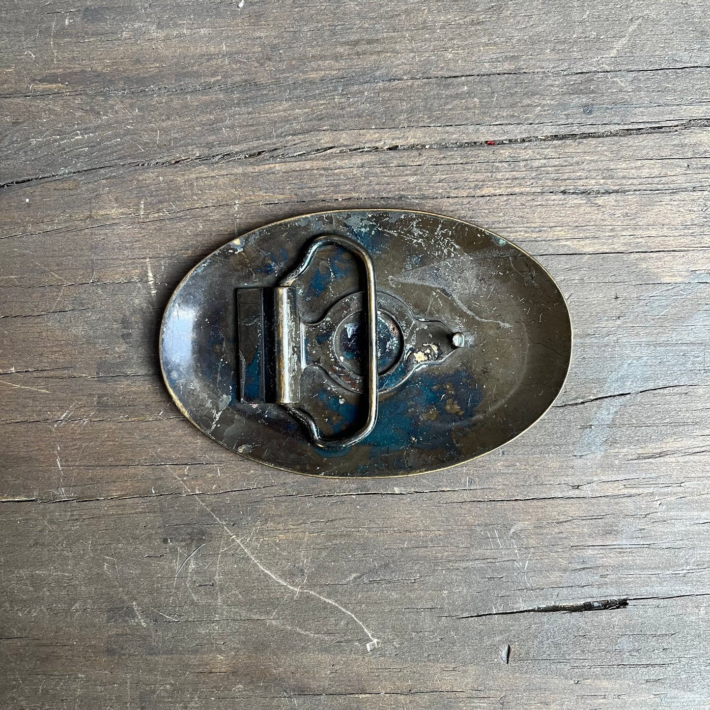 Brass tone belt buckle