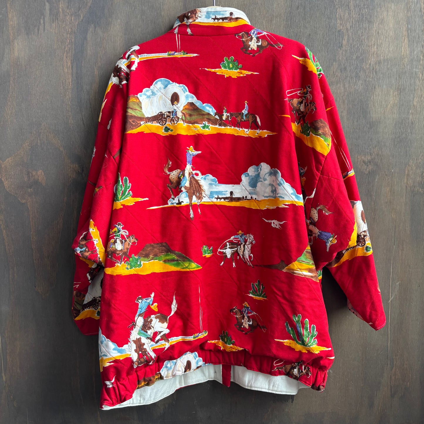 Red Western Cocoon Jacket
