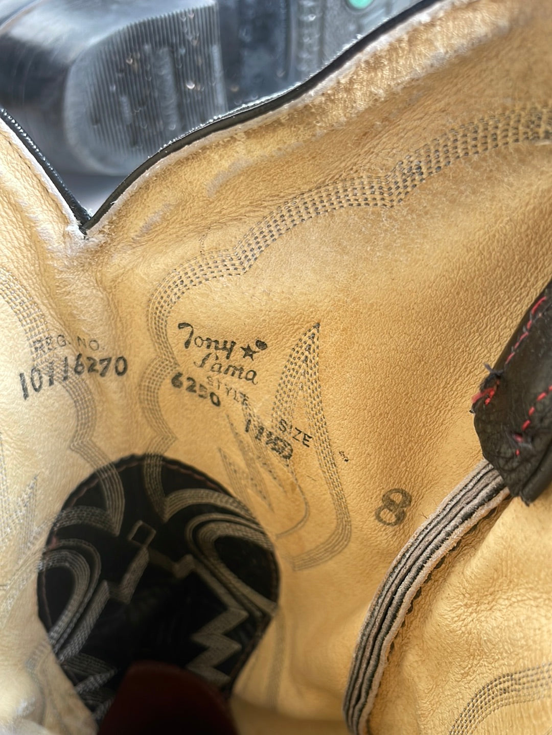 Tony Lama Black Leather boots