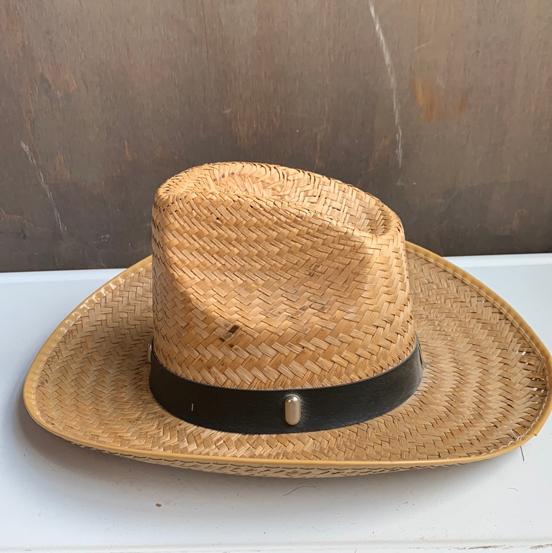 Straw Hat with Studded Band
