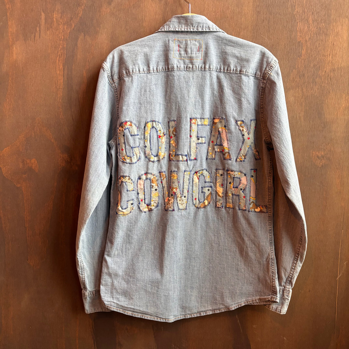 Custom "Colfax Cowgirl" Denim Button Up
