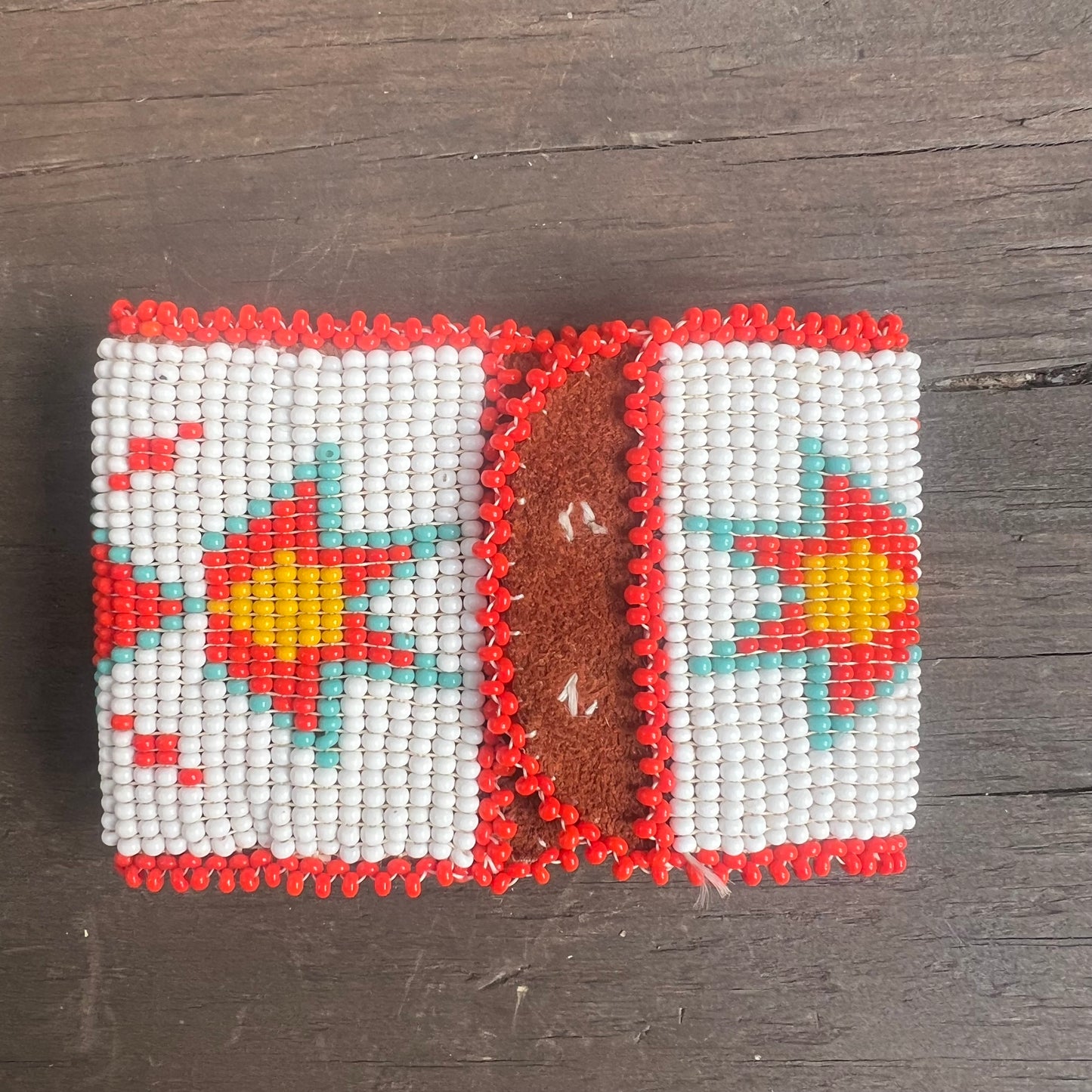 Beaded Leather Cuff Bracelet