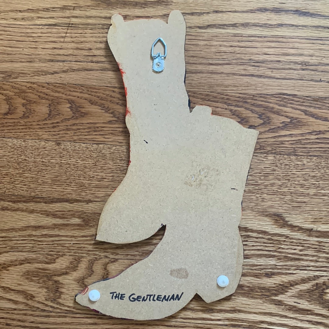 Red cowboy boot wall art