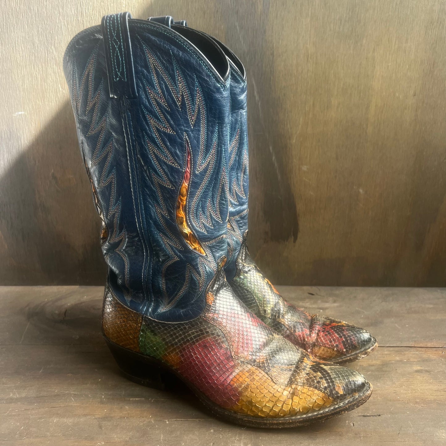 Dan Post Colorful Leather and Reptile Boots