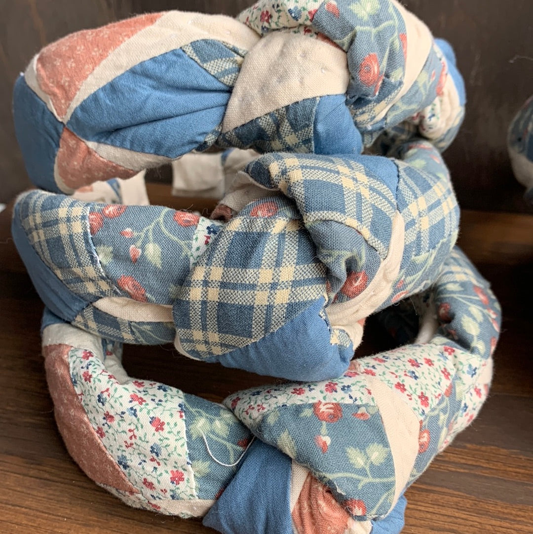 Vintage Blue & Pink Quilt Headbands
