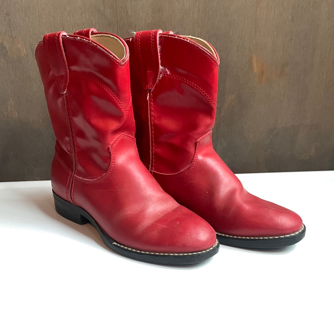 Vintage Bronco kids red cowboy boots