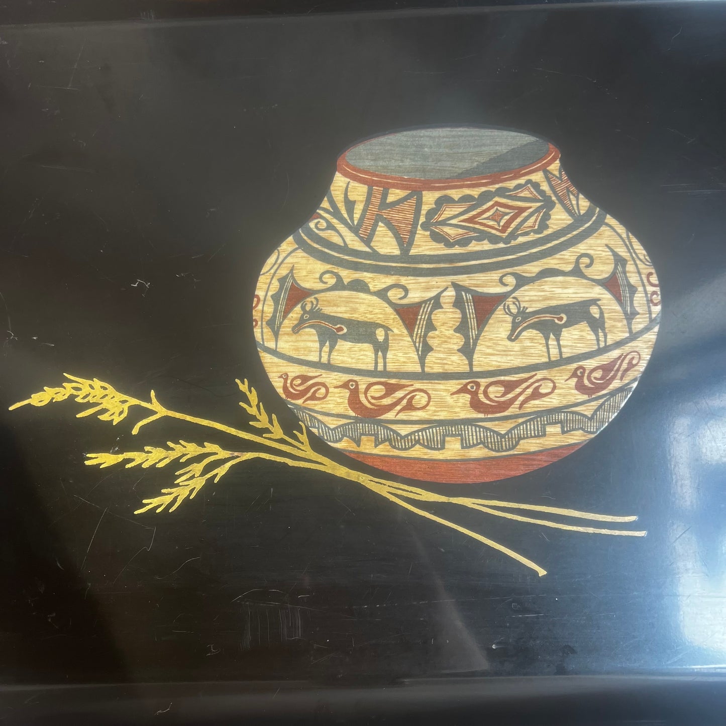 Couroc Mid Century Egyptian Platter
