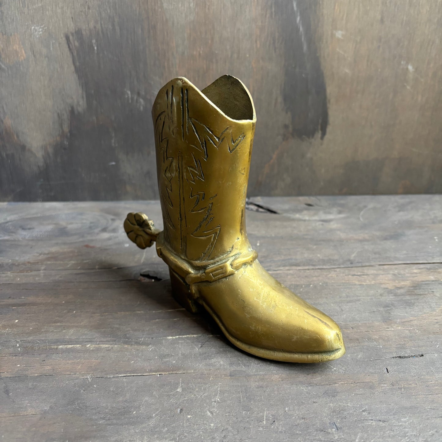 Brass Cowboy Boot