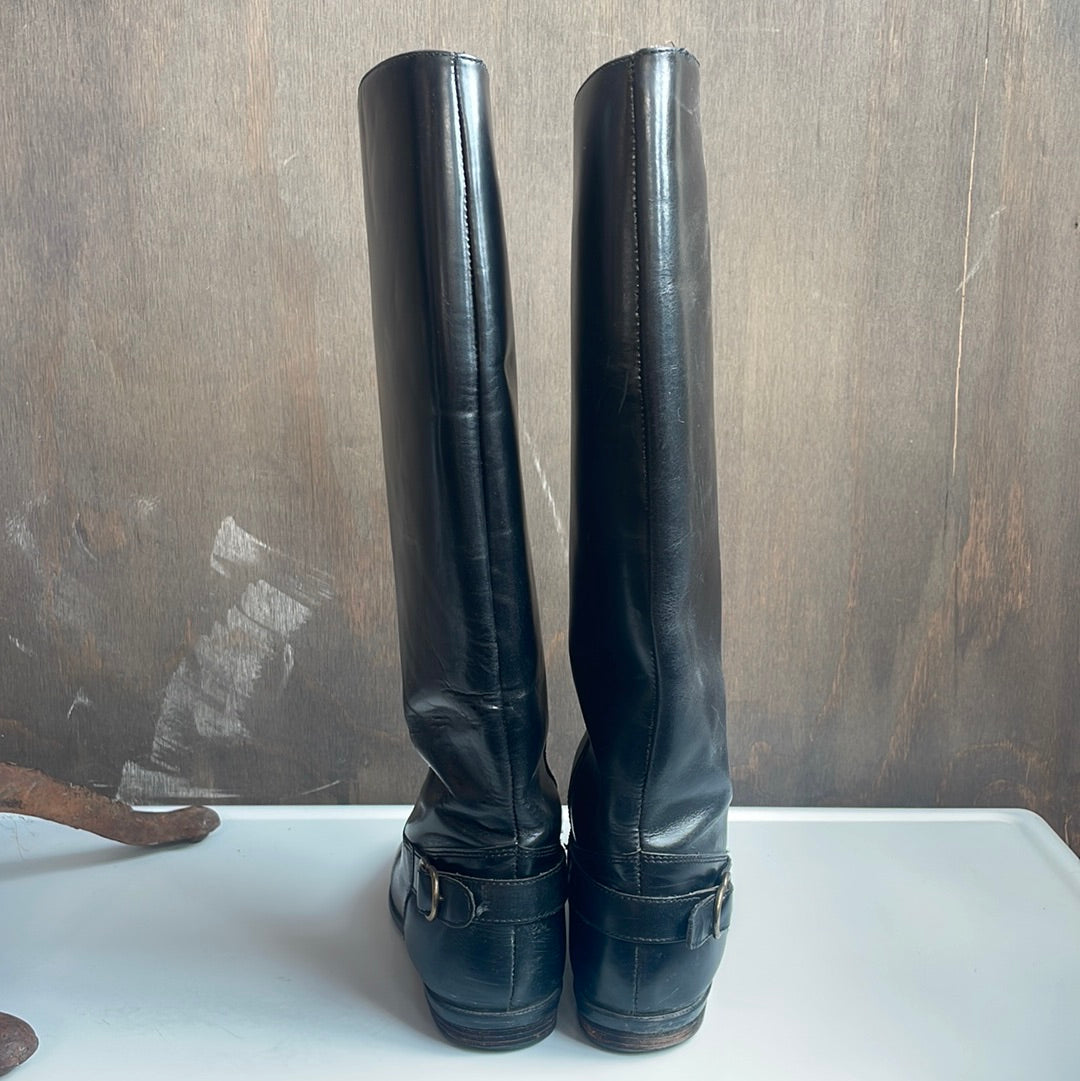 Calico Black Riding Boots