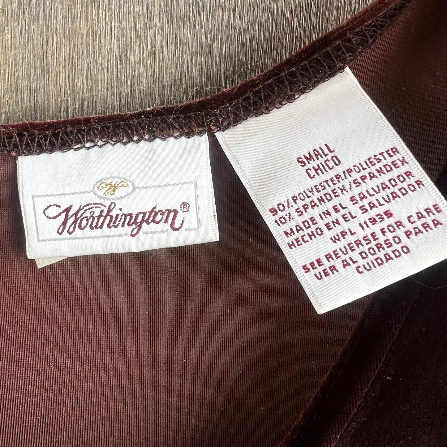 Worthington Velvet Maroon Dress