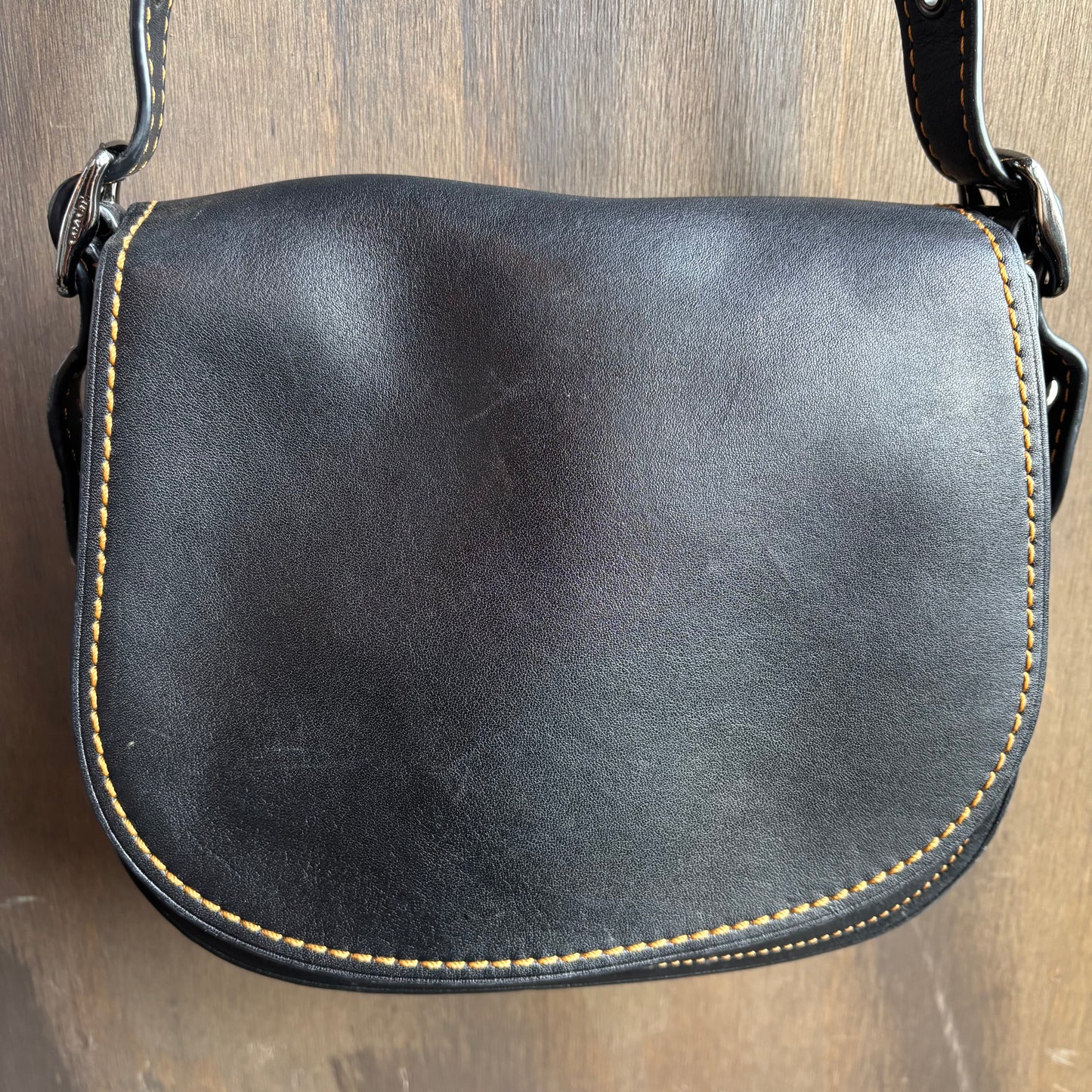 Coach Black Saddle Style Crossbody