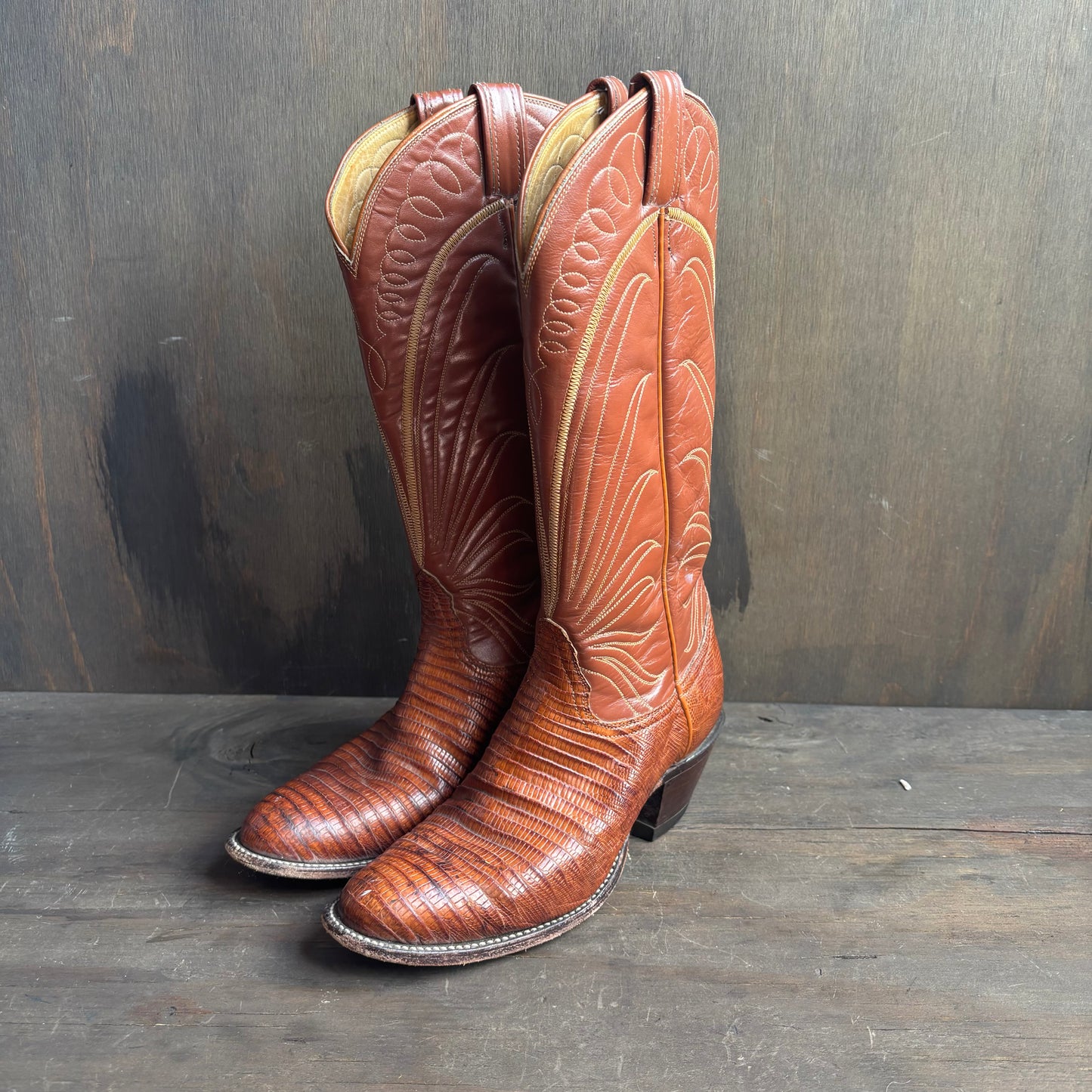 Tony Lama Tan Reptile Boots