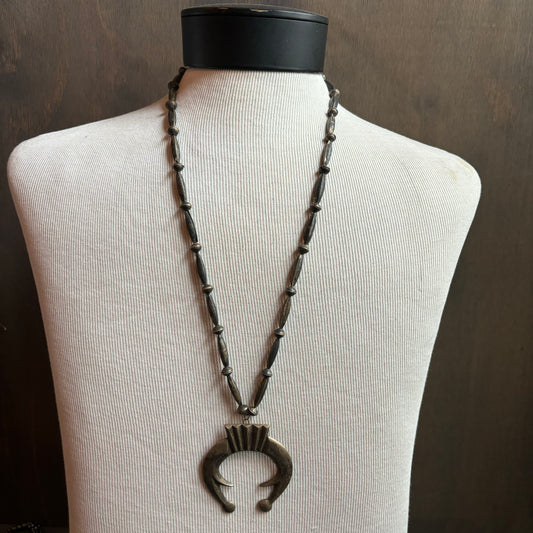 Antique Silver Squash Blossom Necklace