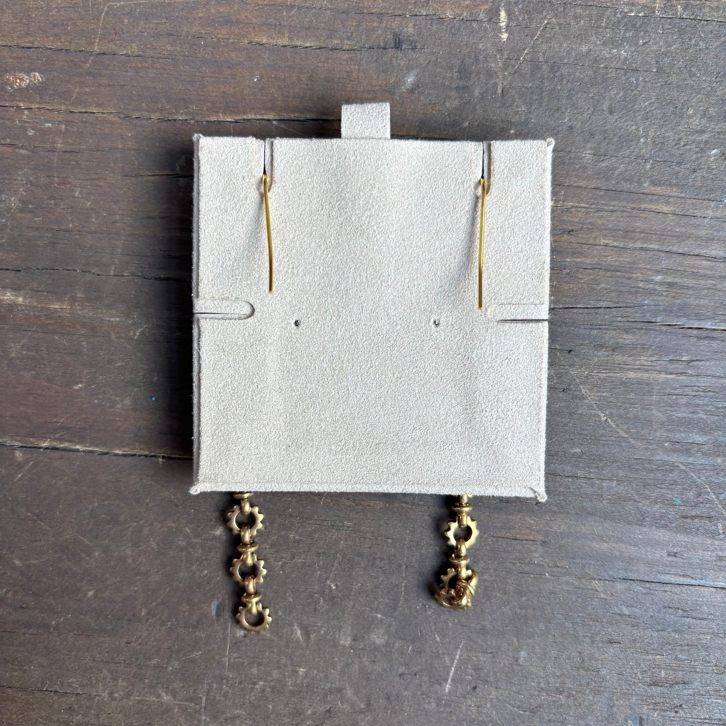 Mac Warman Vintage Brass Chain Earrings