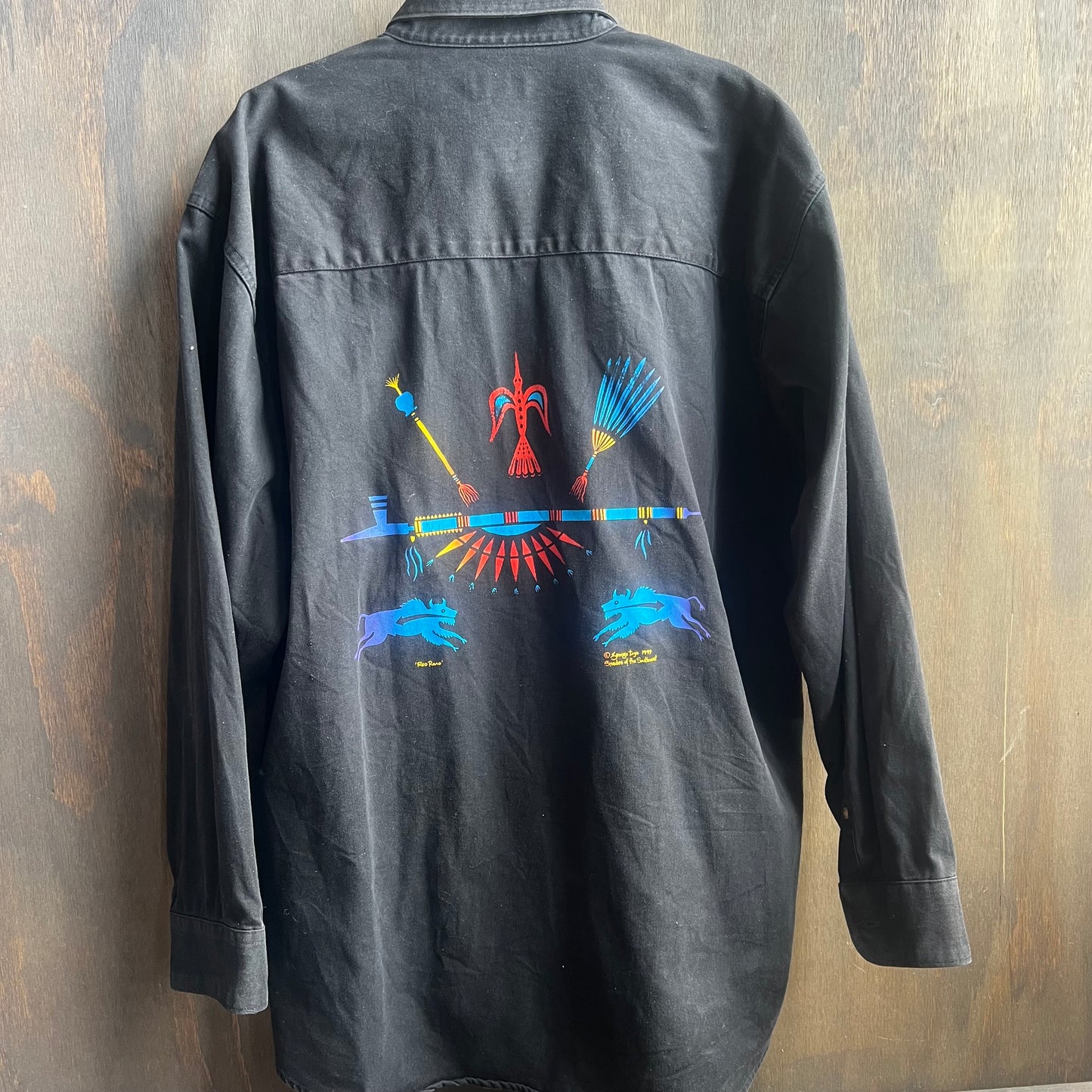 Three Rivers Black Button Down