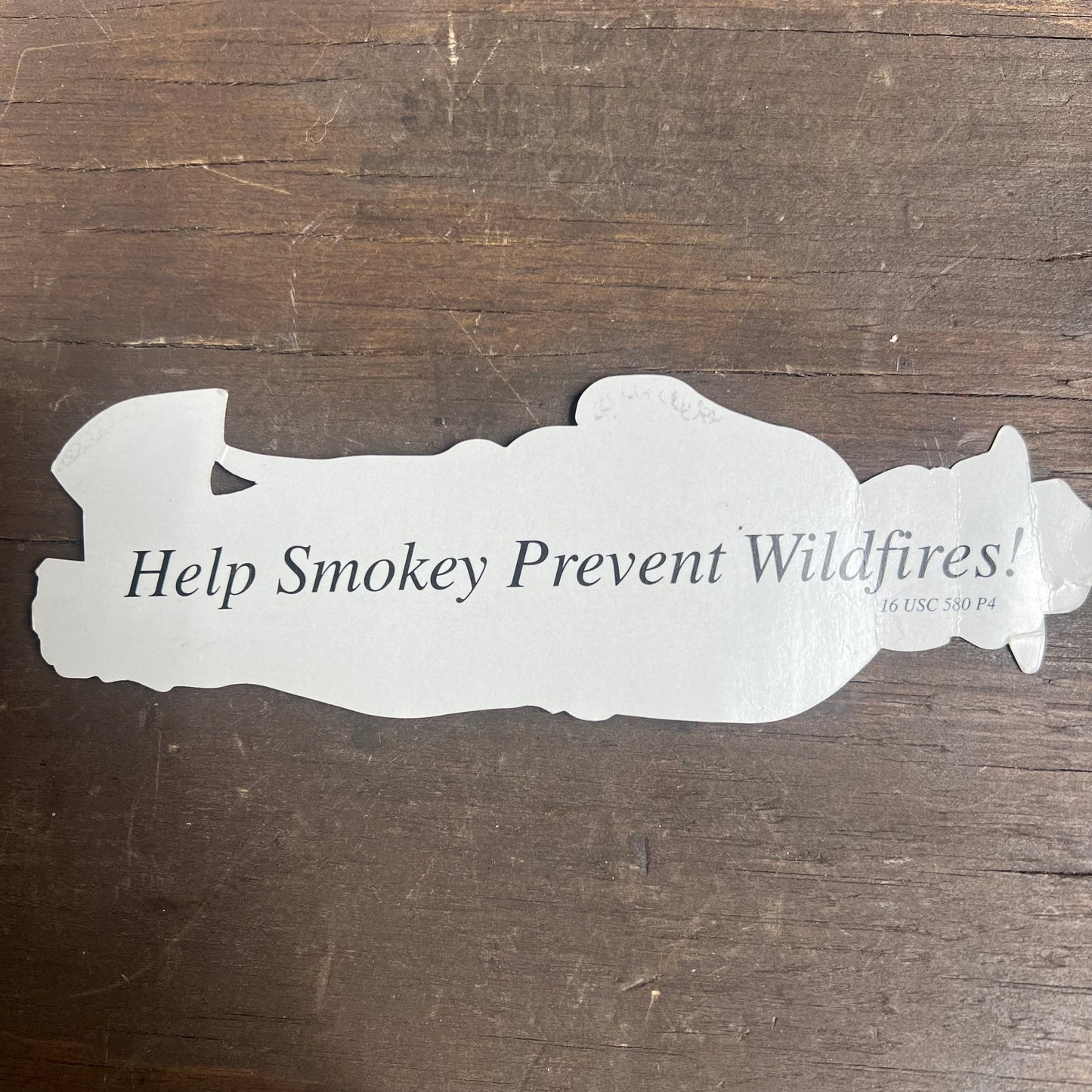 Vintage Smokey The Bear Sticker