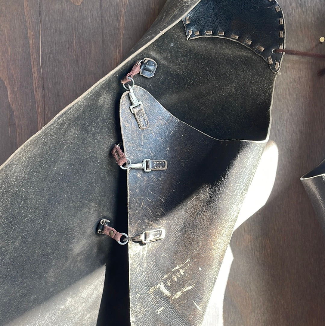 Brown Leather Chaps with Tassels