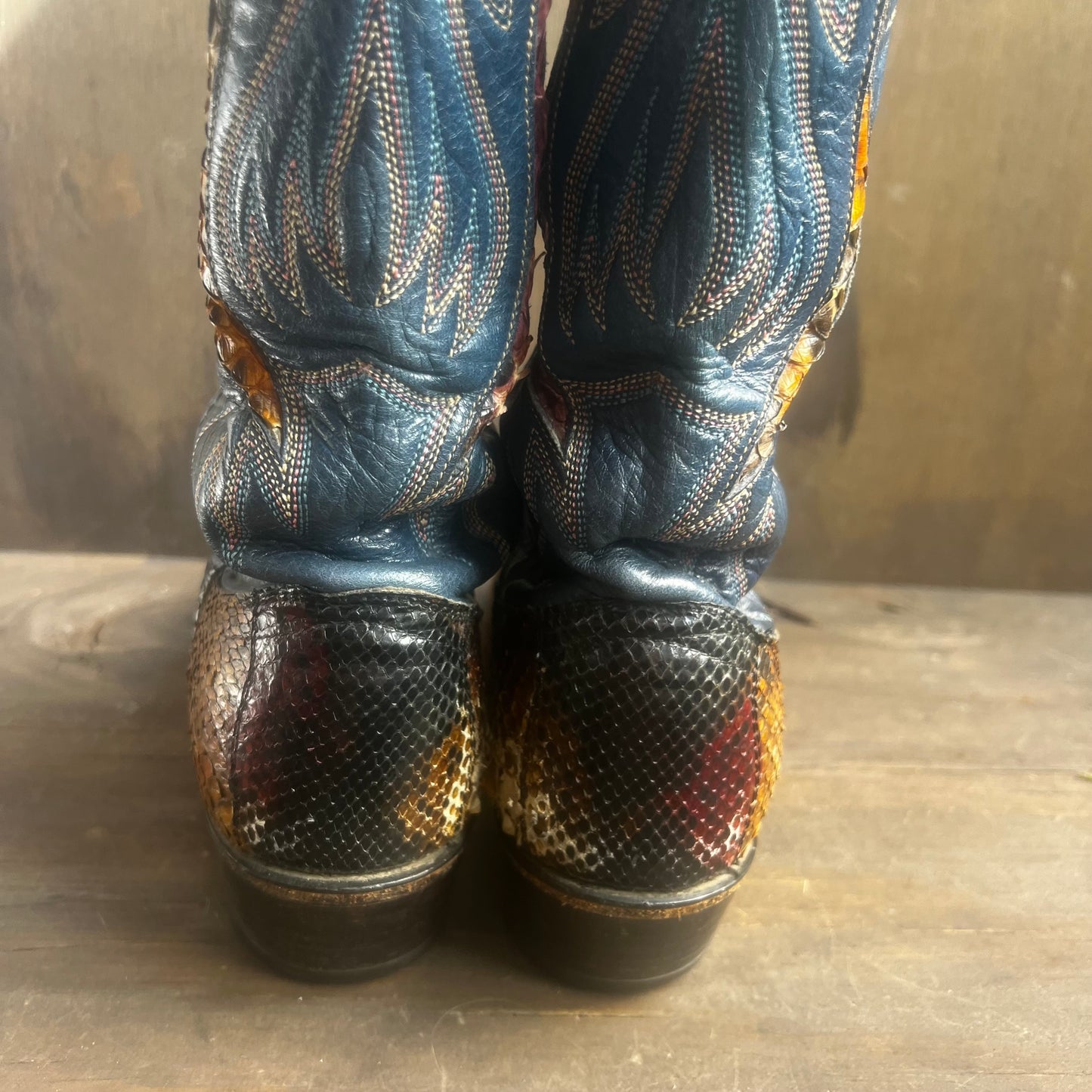 Dan Post Colorful Leather and Reptile Boots