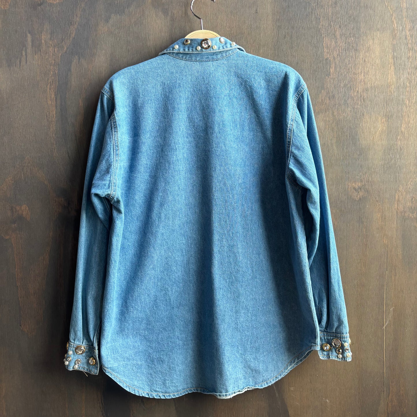 Vintage Bedazzled Button Up Shirt