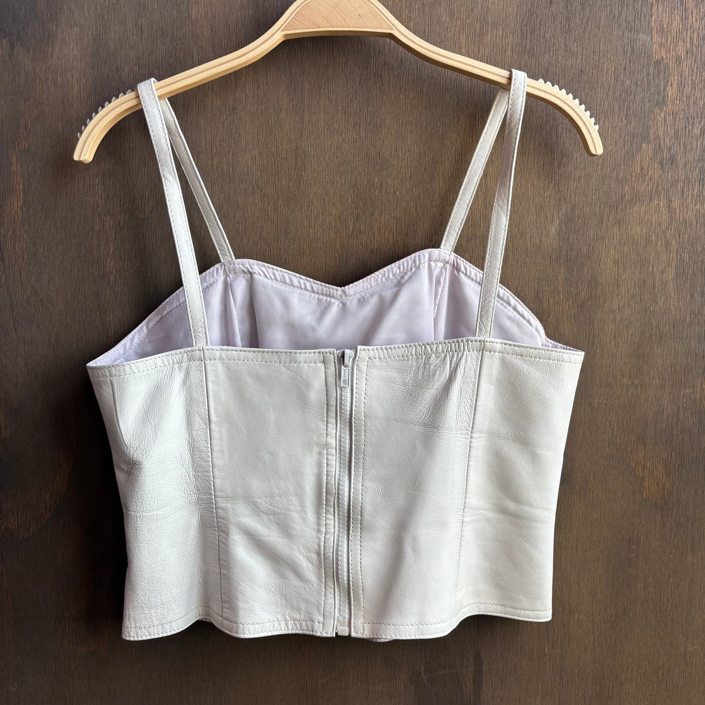 Vintage White and Silver Leather 3-Piece Set