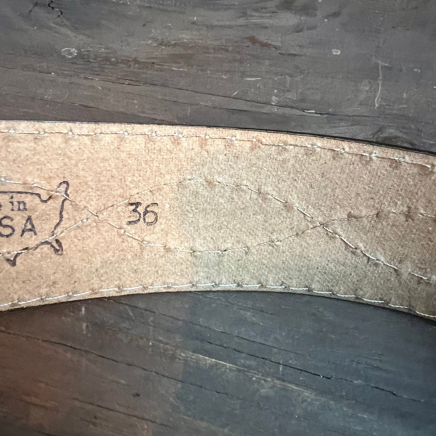 Gray Bonded Leather Belt