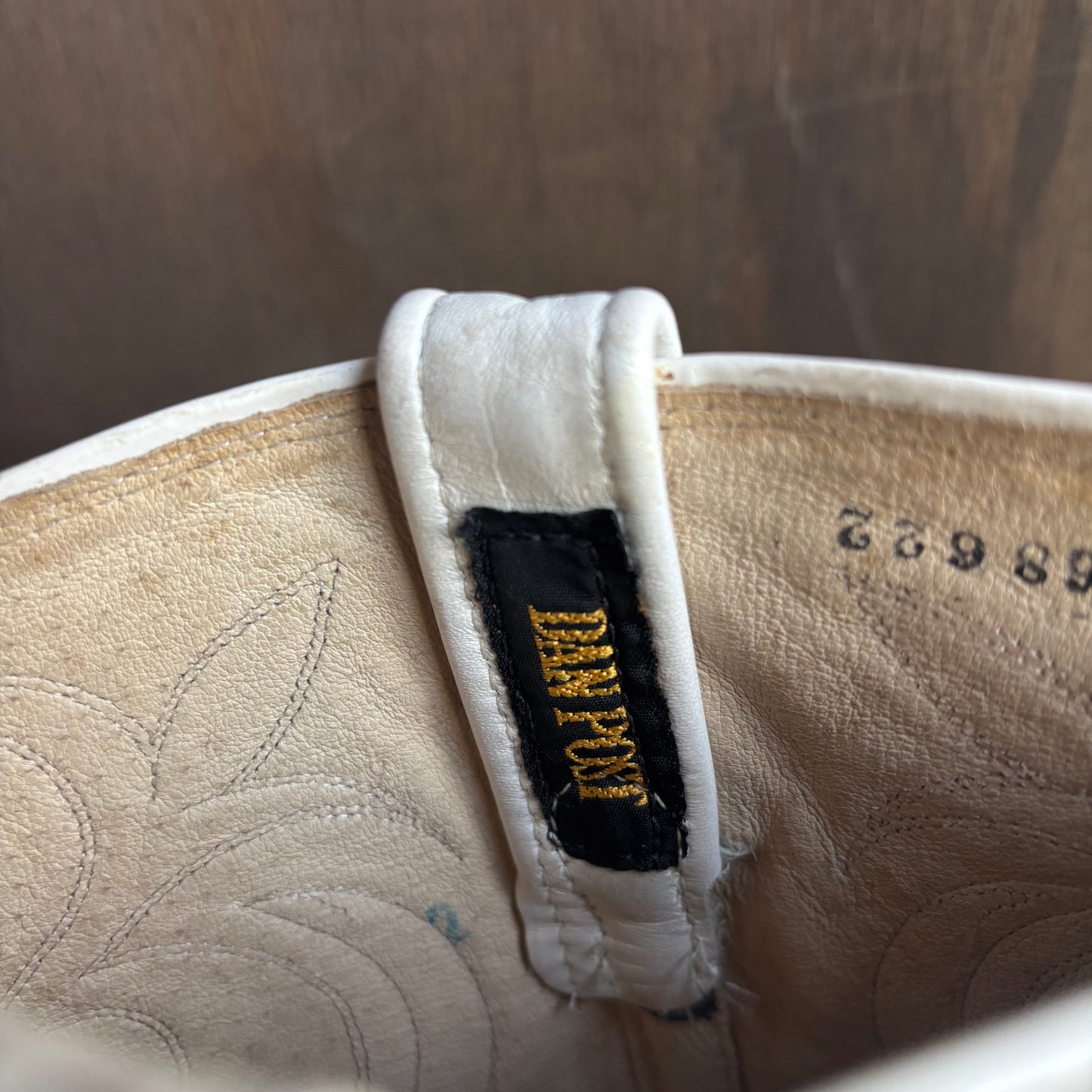 Dan Post White Boots with Reptile Cutouts