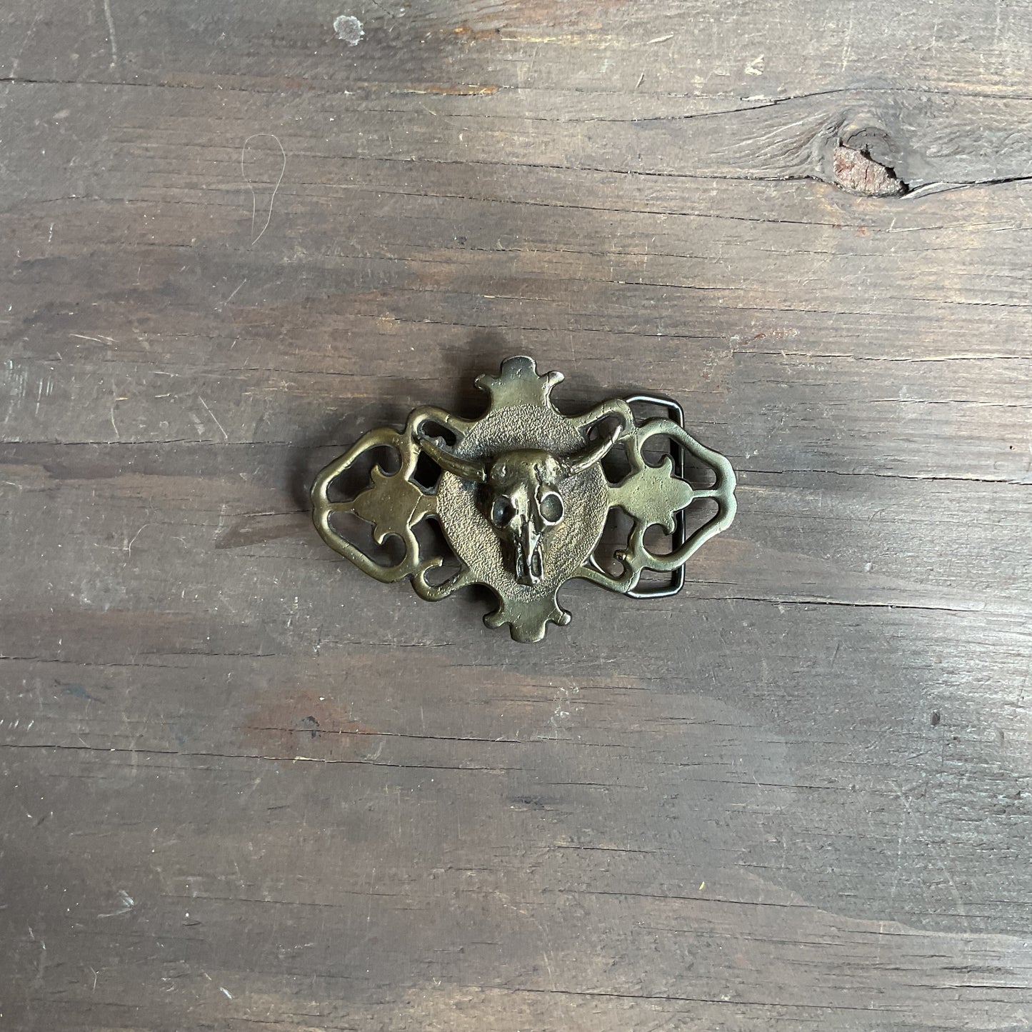 Cow Skull Belt Buckle