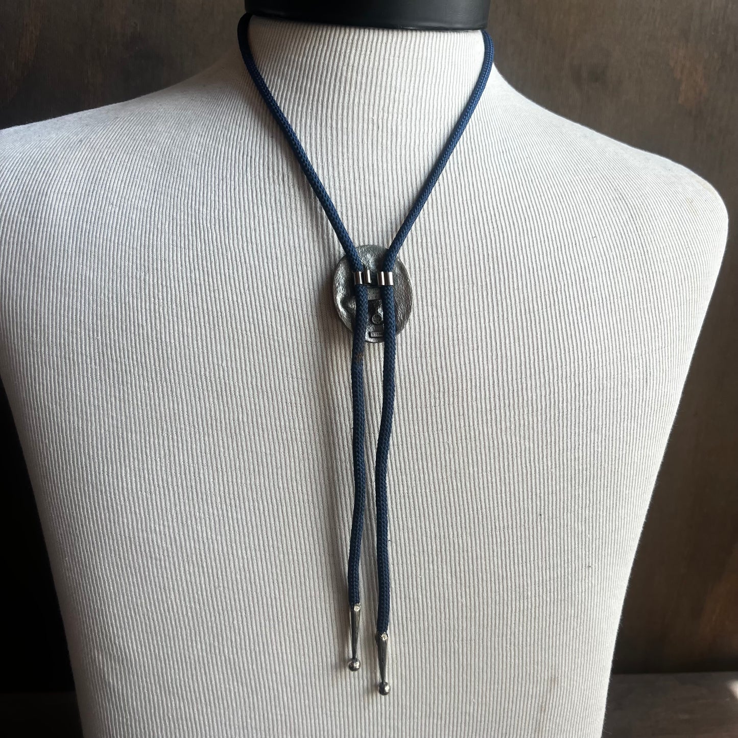 Square Dancer on Silver Coin Bolo Tie