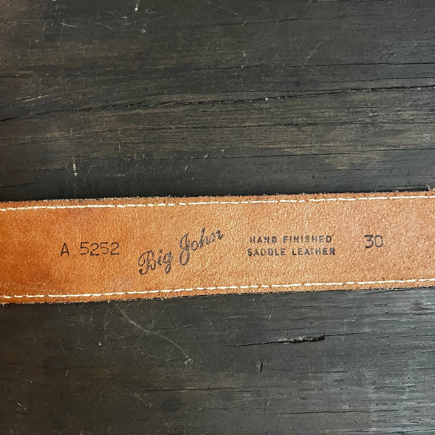 Big John Tooled Leather Belt