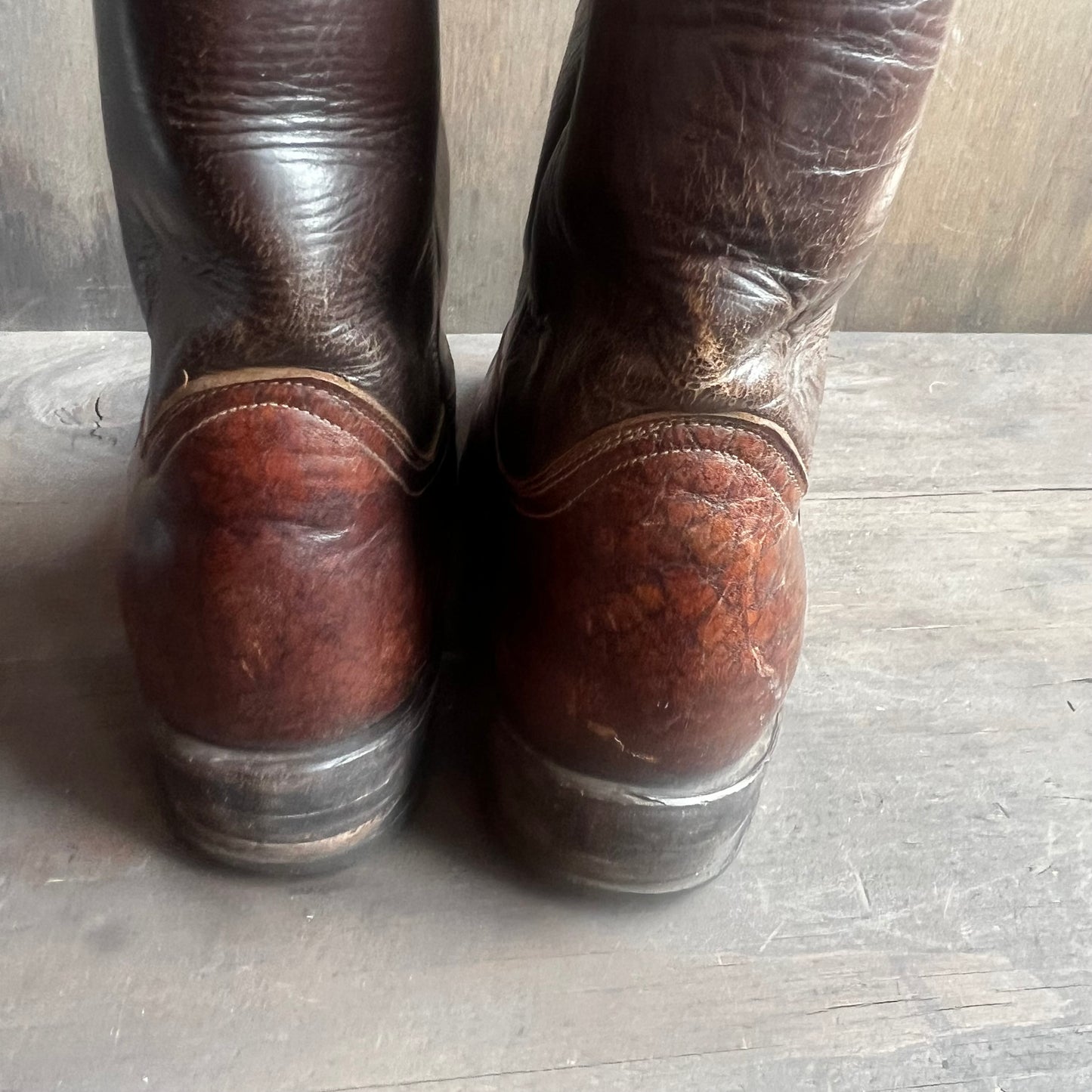 Tony Lama Dark Leather Short Boots