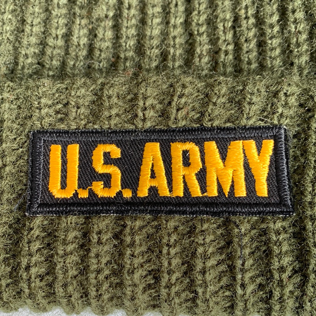 Army green knit beanie