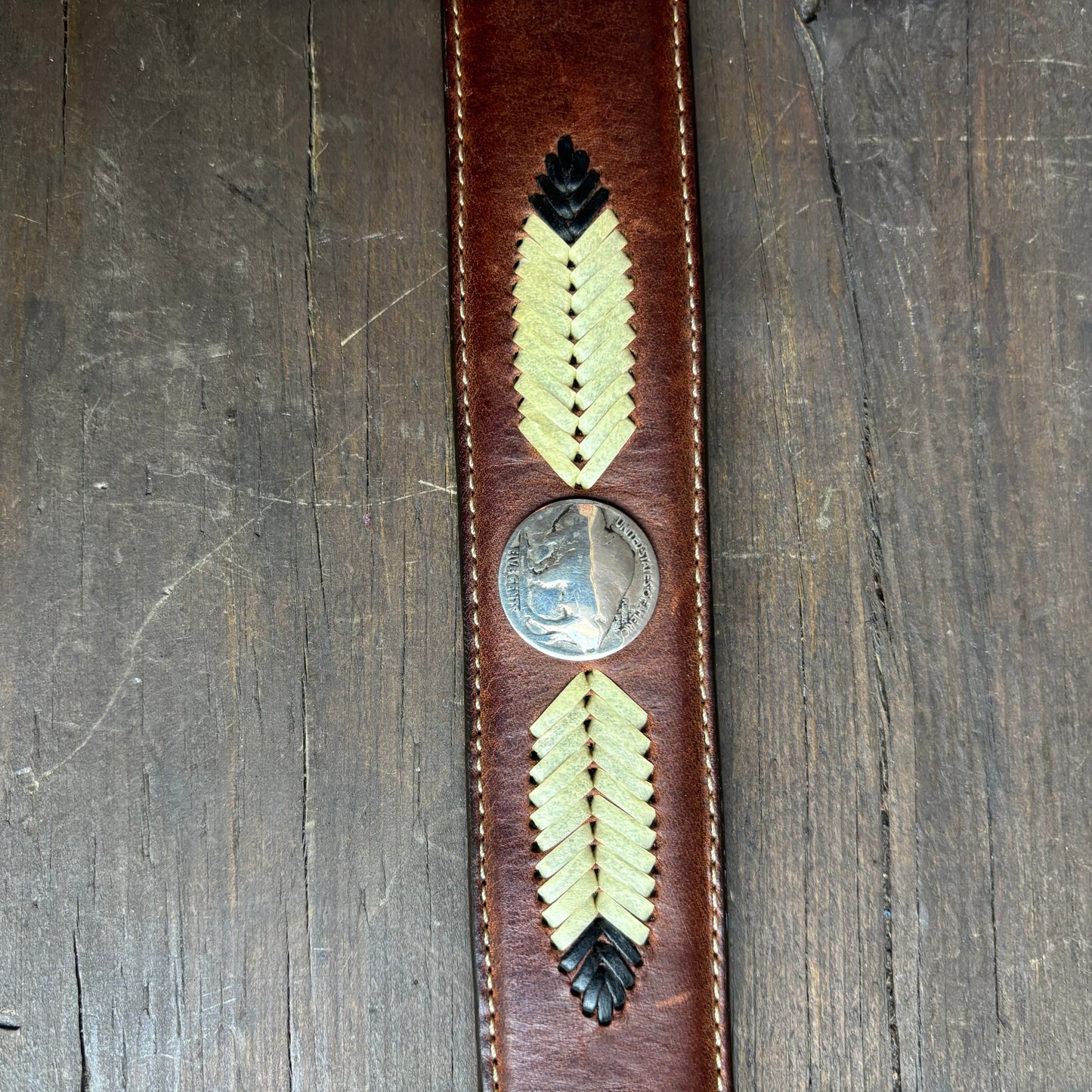 Two-Tone Buffalo Nickel Belt