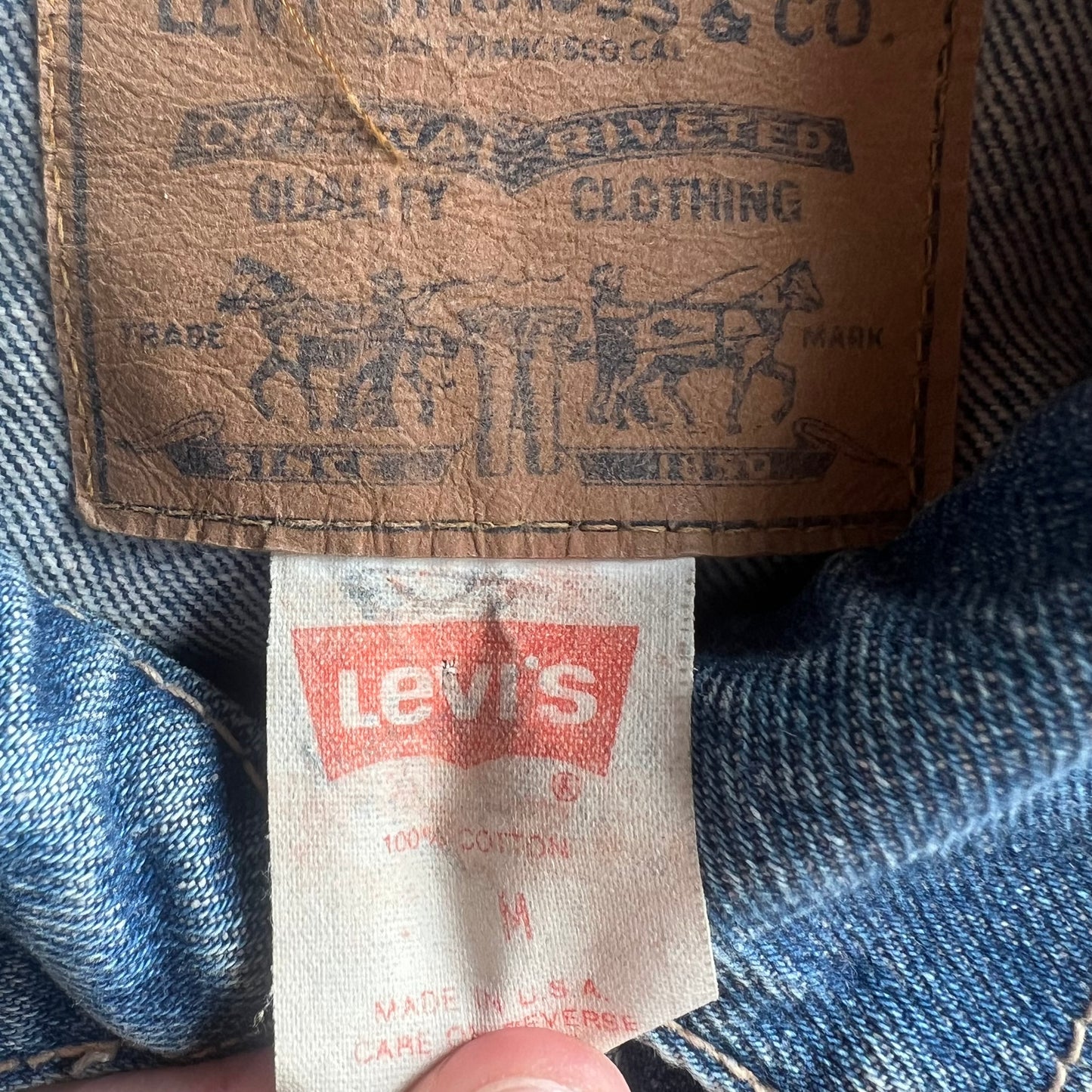 Vintage Levi’s Denim and Leather Fringe Jacket