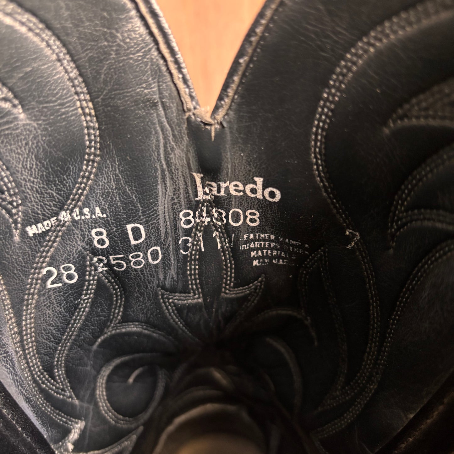 Vintage Laredo Black Leather Boots