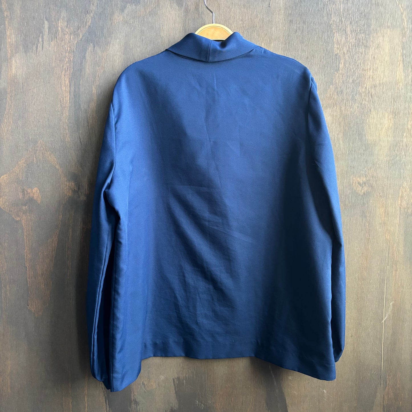 Vintage Navy Blue Blouse with Tie