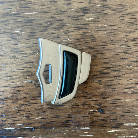 Silver and Black Bolo