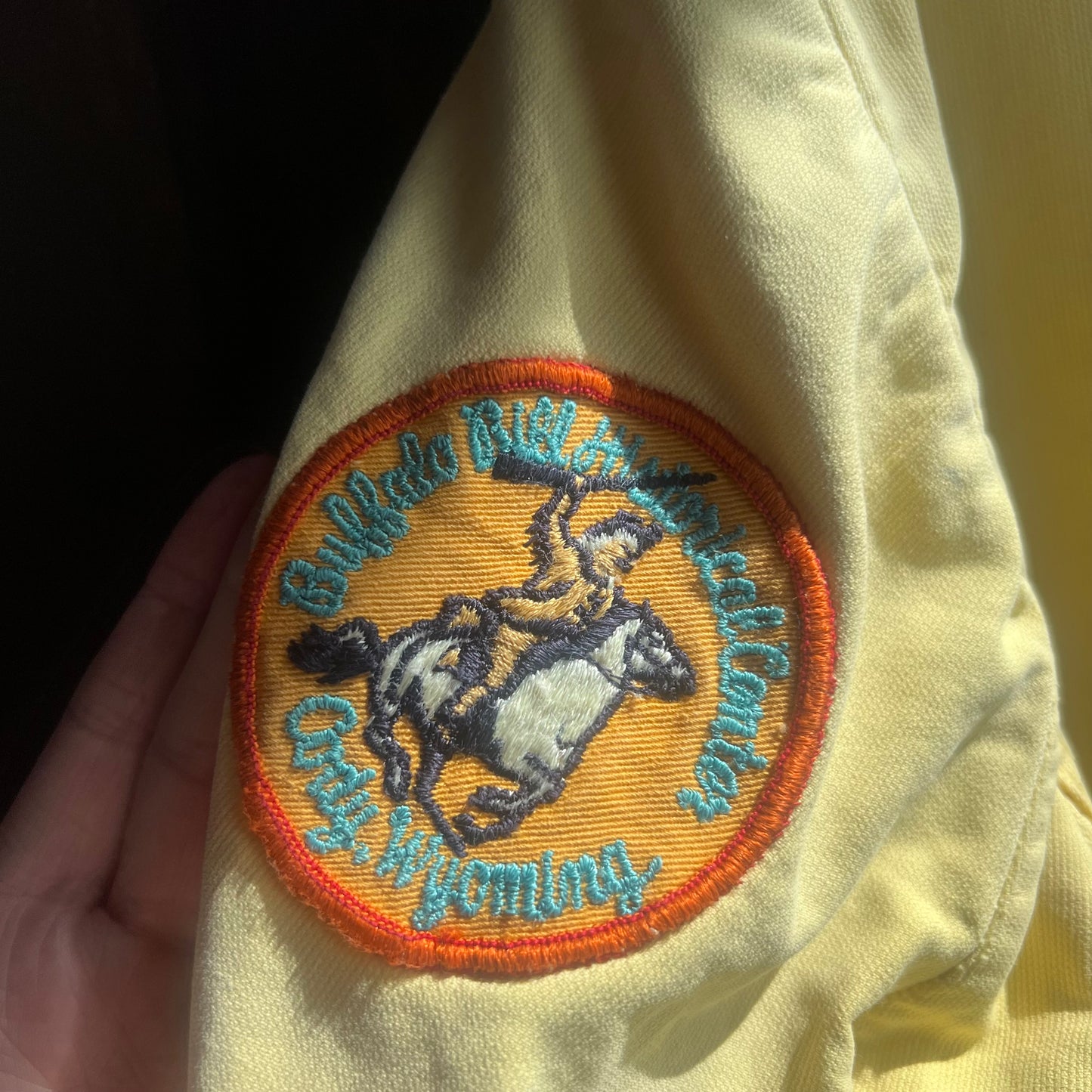 Vintage Yellow Military Jacket with Patches