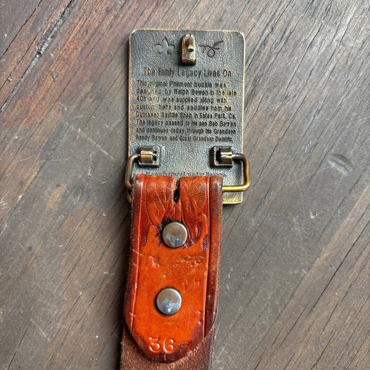 Philmont New Mexico Leather Belt