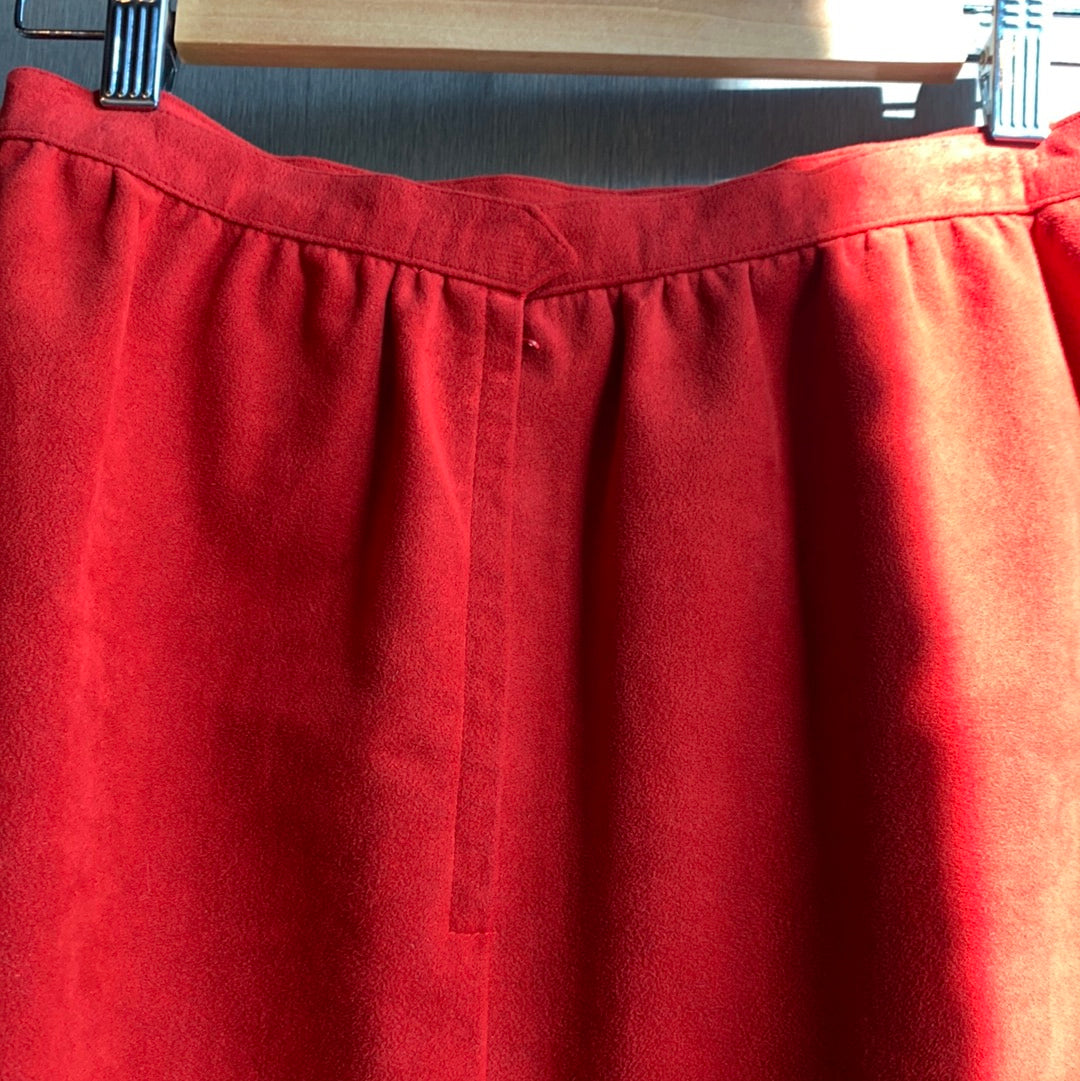 Red Suede Skirt